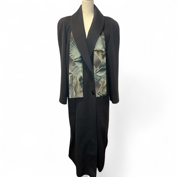 ALORNA Vintage Full Length Wool Peacoat with Matching Americana Scarf